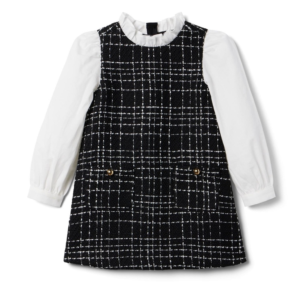 Janie and Jack THE DOWNTOWN TWEED DRESS NWT